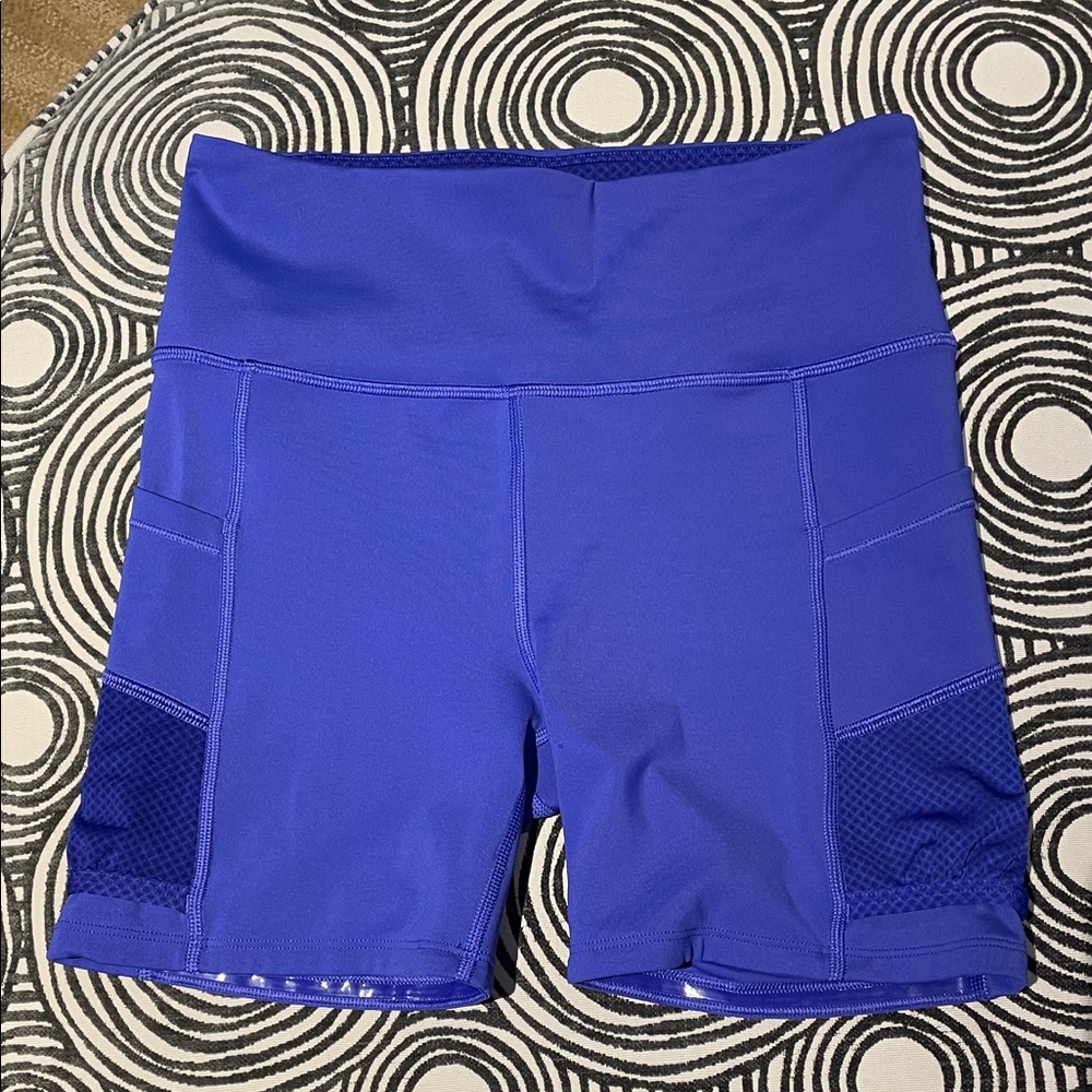LIKE NEW ATHLETA Womens Ultimate Advantage Tennis Golf Pickle Blue Bike Shorts S